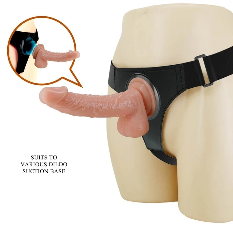 Pretty Love Kevin - Strapon dildo sa testisima - 19cm - crni