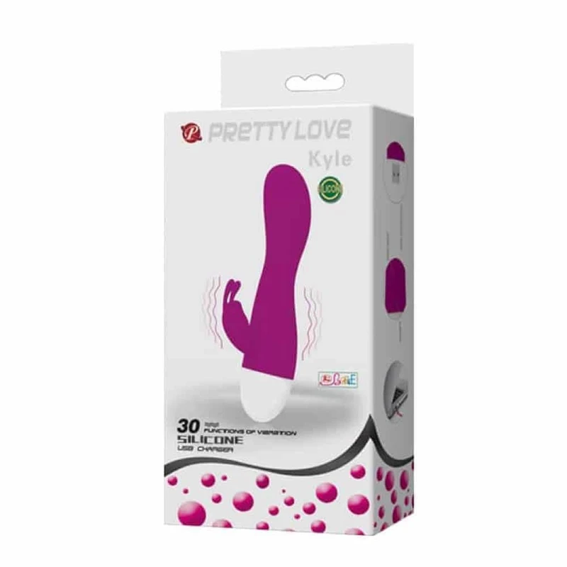Pretty Love Kyle Rasko vibrator sa stimulansom klitorisa, ljubičasti, 30 funkcija, vodootporan