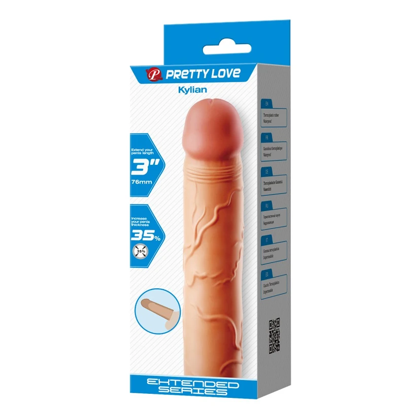 Pretty Love Kylian produživač penisa sa teksturom i vodootpornošću 20,5cm