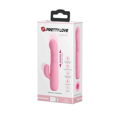 Pretty Love Leopold Baby Pink - Roze vibracija sa stimulansom klitorisa 15,5cm - Sexy Shop