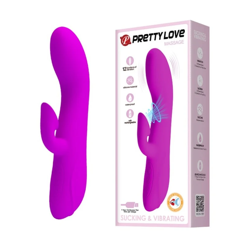 Pretty Love Ljubičasti Vibrator sa 12 funkcija i Stimulacijom za Klitoris