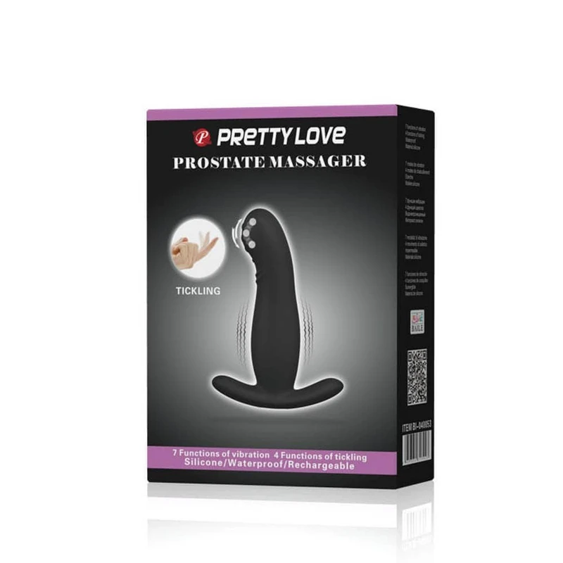 Pretty Love masažer za prostatu crni, vodootporni, vibrirajući, 12,7 cm
