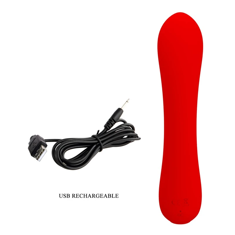 Pretty Love Matt Red vibrator sa stimulansom klitorisa - crveni 19cm