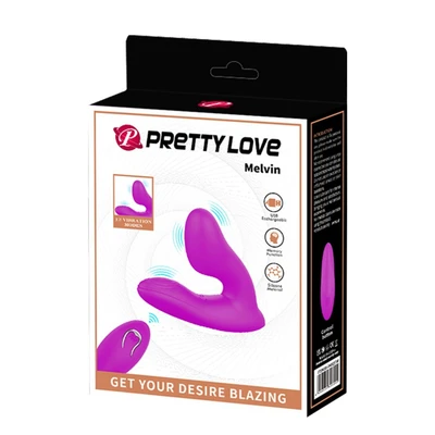 Pretty Love Melvin - Dupli Motor Vibrator sa Stimulansom Klitorisa i G Tačke, Ljubičasti - Sexy Shop