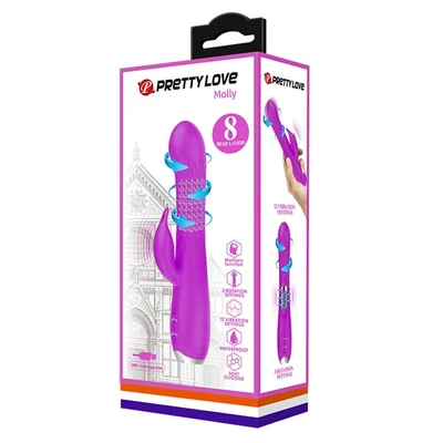 Pretty Love Molly Ljubičasti Rotirajući Vibrator sa Stimulansom Klitorisa - Sexy Shop