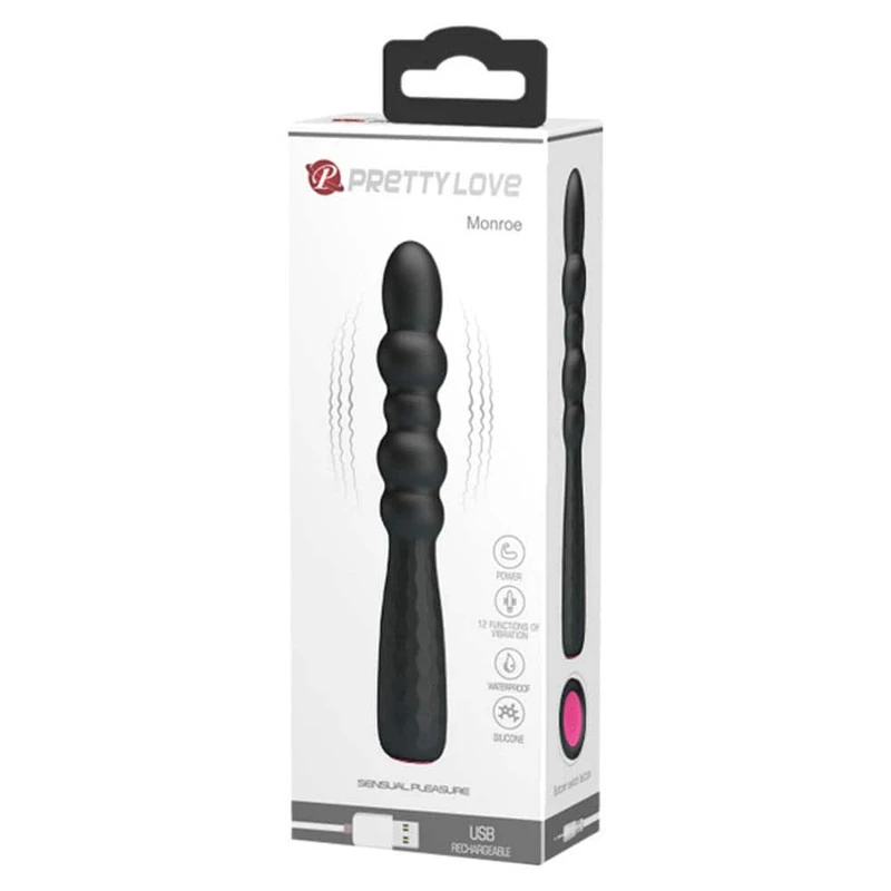 Pretty Love Monroe Crni vibrator sa 12 funkcija 18,5cm