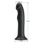 Pretty Love Murray Black - Vibrator sa vakuumskim postoljem, crni, 19cm
