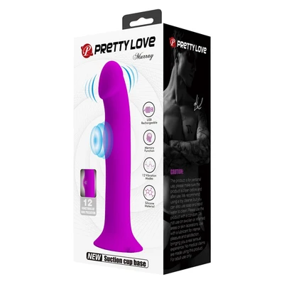 Pretty Love Murray Ljubičasti Vibrator sa Vakuumskim Postoljem 19cm - Sexy Shop