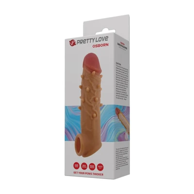 Pretty Love Osborn - Realistična Penis Ekstenzija od Silikona, 16,5 cm, Vodootporna, Boja Kože - Sexy Shop