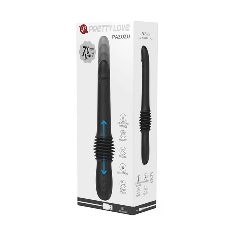 Pretty Love Pazuzu Crni Vodootporni Vibrator za G Tačku sa 3 Načina Tljakanja
