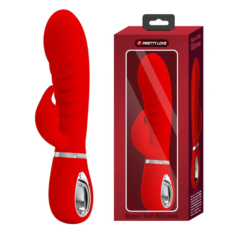 Pretty Love Prescott crveni vibrator sa stimulansom klitorisa i G tačkom
