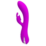 Pretty Love Sam Purple Rabbit Vibrator sa stimulansom klitorisa - ljubičasti, vodootporni, 7 funkcija vibracije i 7 funkcija usisavanja.