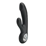 Pretty Love Selene Black - Vibrator sa stimulatorom klitorisa, vodootporni, G-tačka, crni