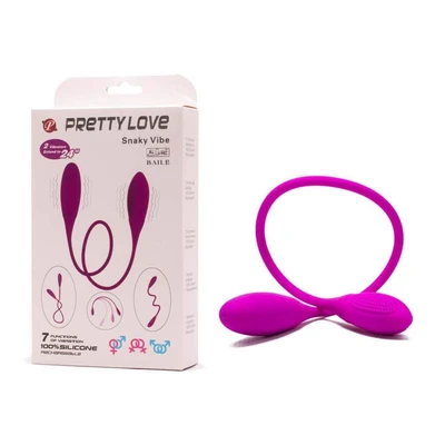 Pretty Love Shanky Vibe - Dupli Vodootporni Dildo Ljubičasti 10cm - Sexy Shop