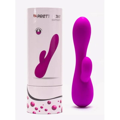 Pretty Love Simon - Klitoralni vibrator sa G-tačkom stimulacijom, ljubičasti, vodootporni, 17,8 cm - Sexy Shop