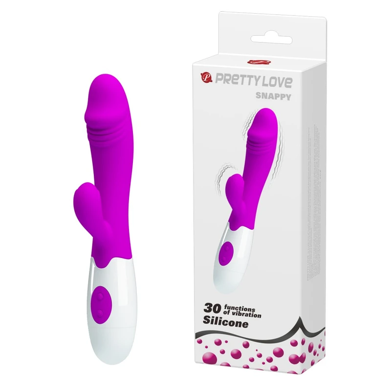 Pretty Love Snappy Purple - Dvostruki stimulator sa G-tačkom i klitoralnom vibracijom, ljubičasti, vodootporan
