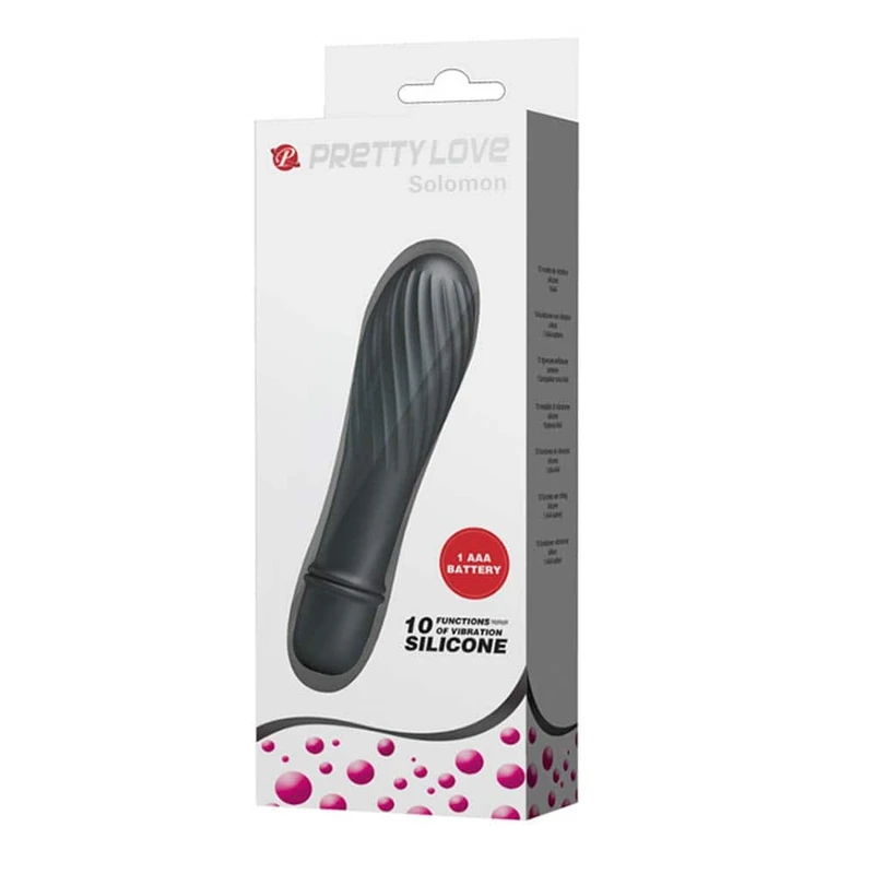 Pretty Love Solomon Crni Vodootporni Vibrator za G-tačku sa 10 Funkcija