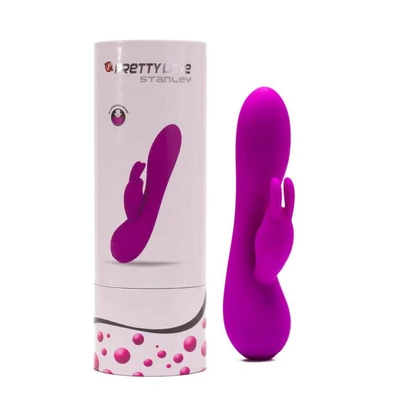 Pretty Love Stanley luksuzni vibrator sa klitoralnom stimulacijom - ljubičasti, vodootporni, 18 cm - Sexy Shop