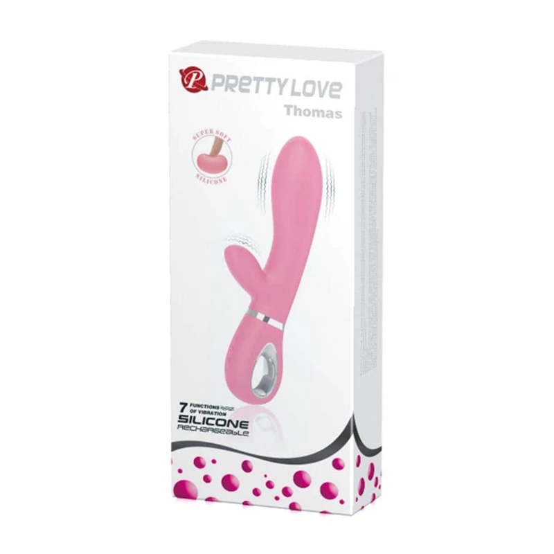 Pretty Love Thomas Pink vibrator sa klitoris stimulansom 20,5 cm - Roze