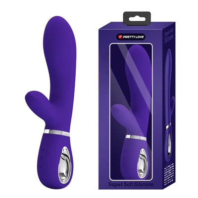 Pretty Love Thomas Purple II vibrator sa stimulansom klitorisa i G tačkom, 20,5 cm, vodootporni - Sexy Shop