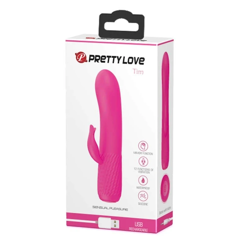 Pretty Love Tim Magenta vibrator sa klitoralnom stimulacijom, vodootporan, 15cm