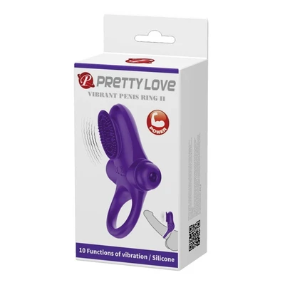 Pretty Love Vibrant Penis Ring 2 Ljubičasti sa Klitoras Stimulatorom - Sexy Shop