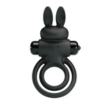 Pretty Love Vibrant Penis Ring 3 Crni - Vibrirajući Cock Ring sa Stimulatorom Klitorisa