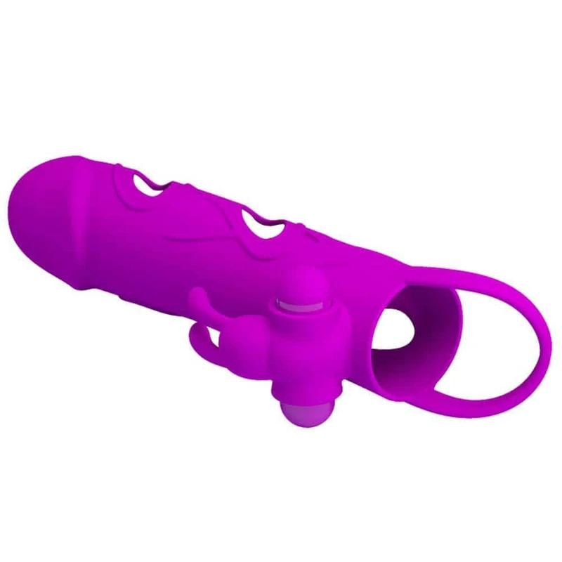 Pretty Love vibrator za penis sa klitoralnom stimulacijom ljubičasti
