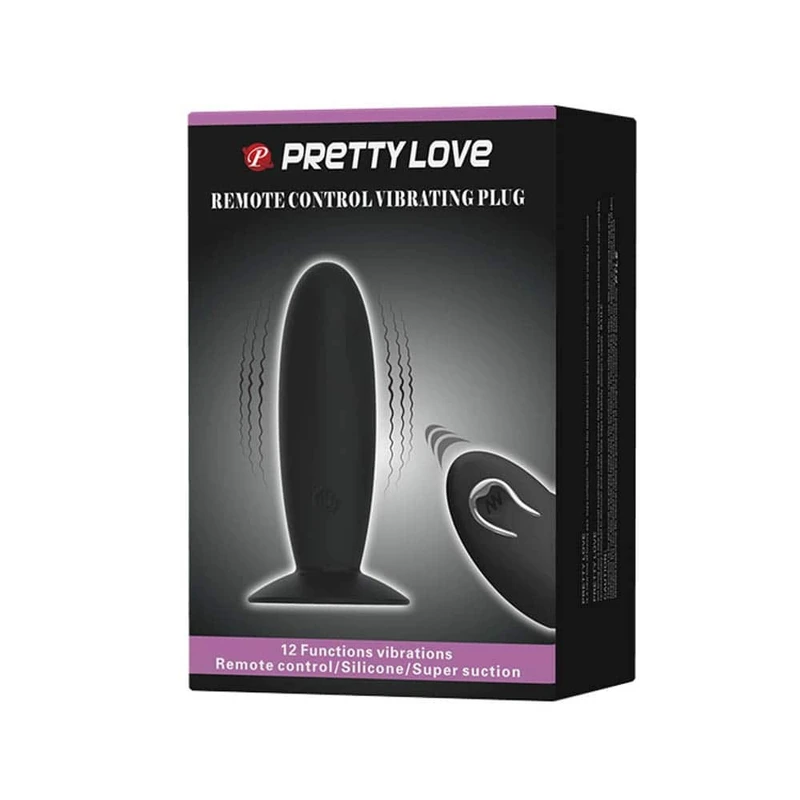Pretty Love Vibrirajući Analni Plug sa Daljinskim Upravljačem - Crni