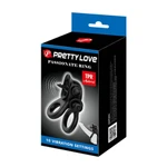 Pretty Love Vibrirajući Prsten sa Stimulansom Klitorisa - Crni