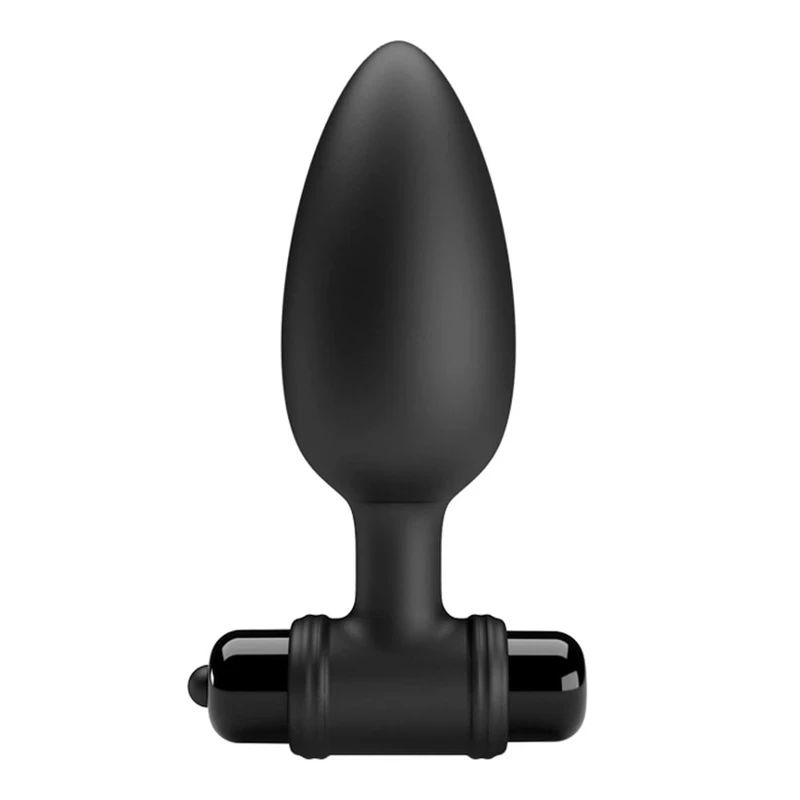 Pretty Love Vibro Plug II - Vibrirajući analni čep, crni, 10 funkcija, vodootporan