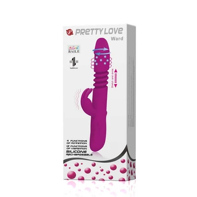 Pretty Love Ward rabbit vibrator sa thrusting funkcijom i klitoralnom stimulacijom, ljubičast - Sexy Shop