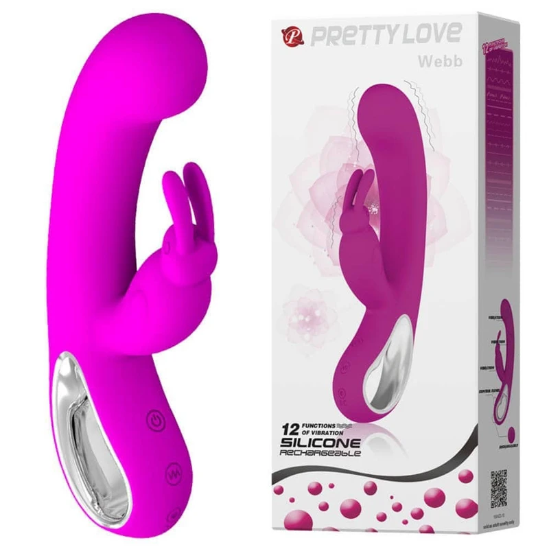 Pretty Love Webb ljubičasti vibrator sa stimulansom klitorisa