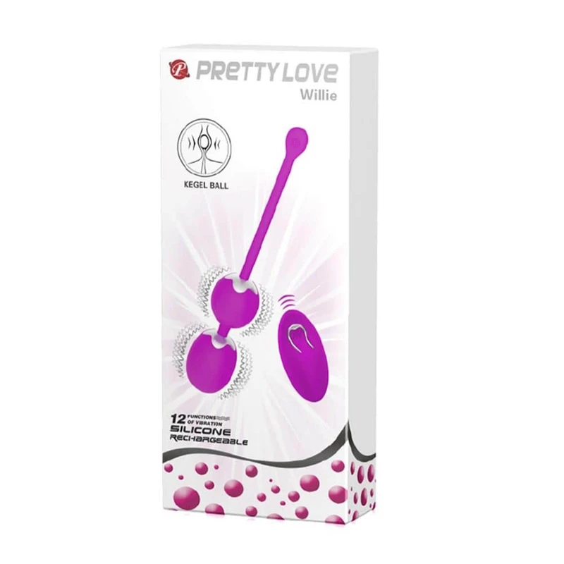 Pretty Love Willie - Vibrirajuće kuglice sa daljinskim upravljačem ljubičaste boje