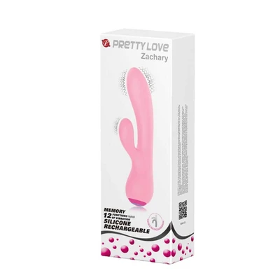 Pretty Love Zachary Rablji Vibrator sa Klitoralnim Stimulatorom - Roze - Sexy Shop