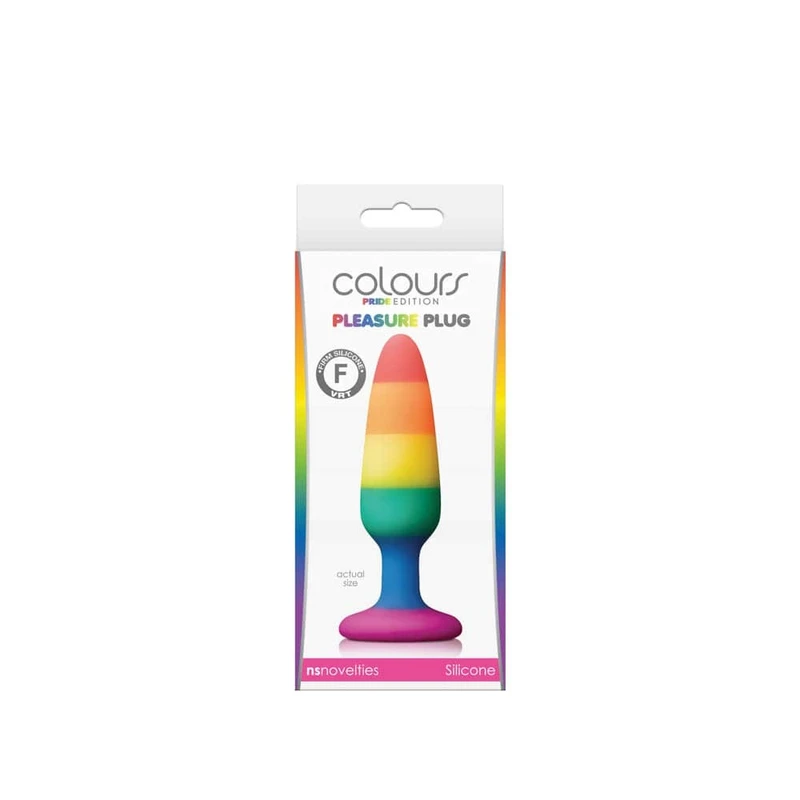 Pride Edition - Višebojni Pleasure Plug - Mala - NS Toys