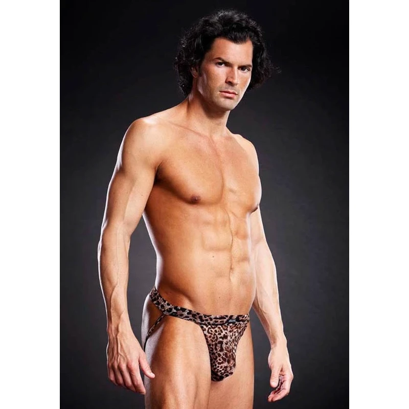 Pro-Mesh Jock Strap Leopard L/XL Blue Line