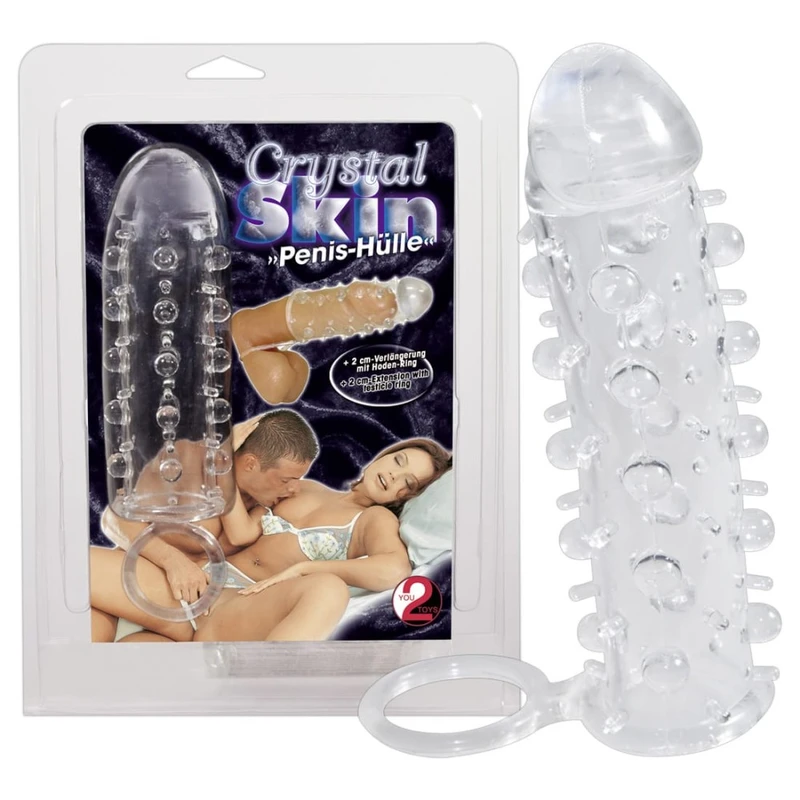 Proziran penis sleeve sa produžetkom i cock ringom 11cm