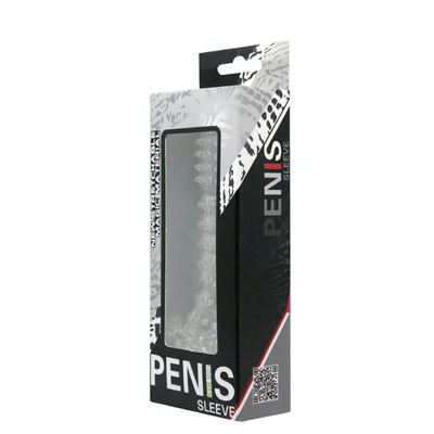 Prozirni penis sleev Debra sa teksturom za veću stimulaciju 13,5cm - Sexy Shop