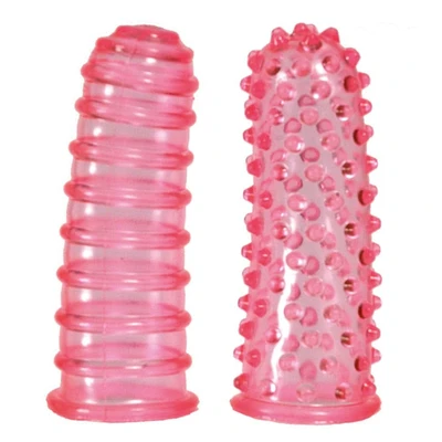 Prstenasti prstići od mekanog gel materijala sa osetljivim tačkama - Roze - Sexy Shop