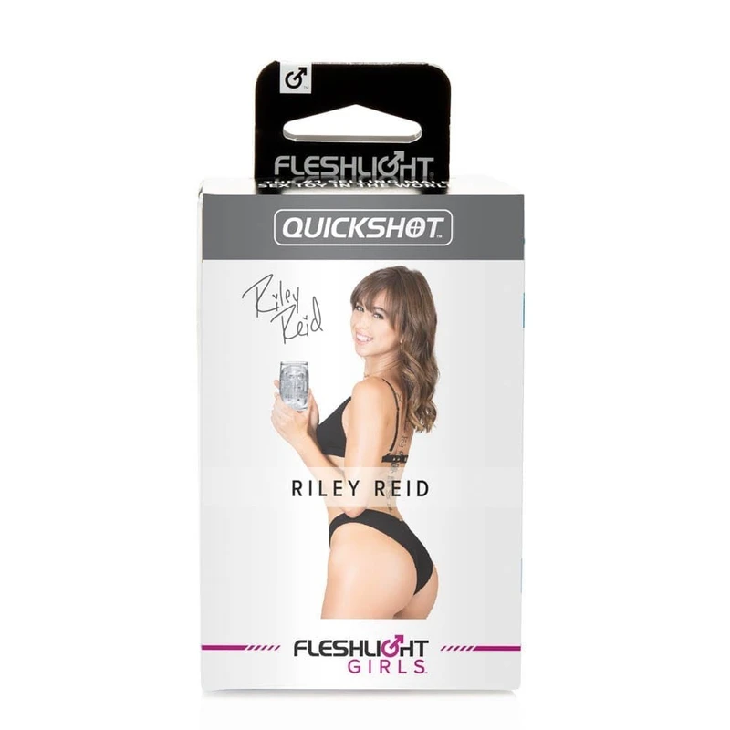 Quickshot Riley Reid - Prozirna Fleslight igračka za odrasle, vodootporna