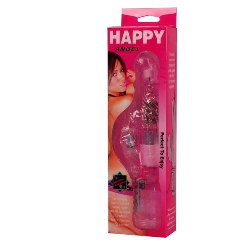 Rabbit vibrator Debra 23 cm sa klitorisalnim stimulansom, vodootporan, roze