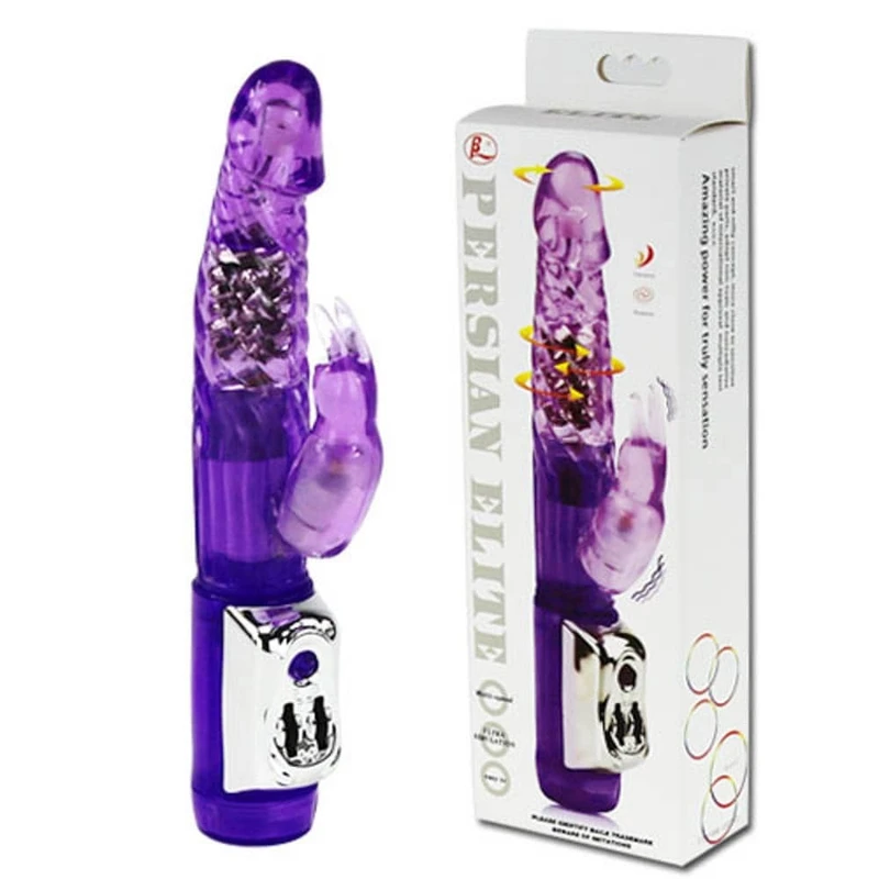 Rabbit vibrator sa klitoralnim stimulansom - ljubičasti