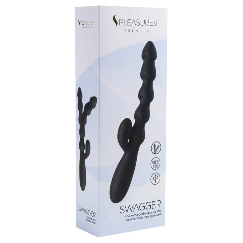 Rabbit vibrator Swagger - crni 