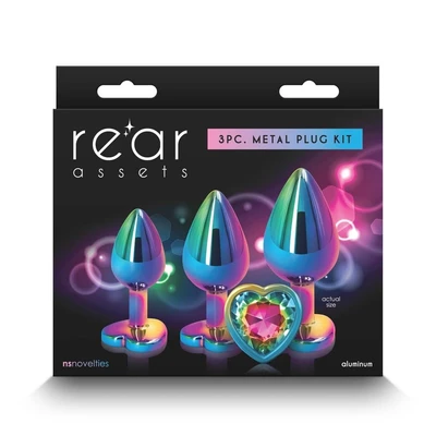 Rainbow Heartko - Višebojni Trainer Kit sa 3 Pluga - Sexy Shop