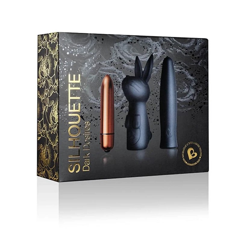 Rascal Rabbit - Crni Seksualni Stimulator sa Zlatnim Akcentima, Vodootporan, 8.9cm