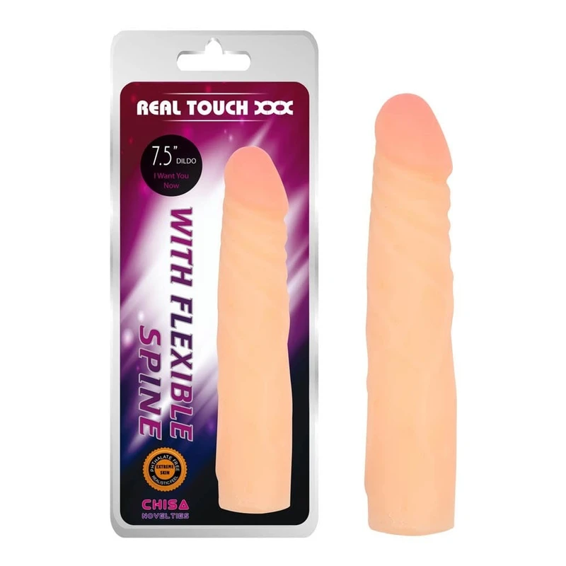 Real Touch XXX Fleksibilni Dildo 19 cm - Vodootporan, Bez Lateksa i Ftalata