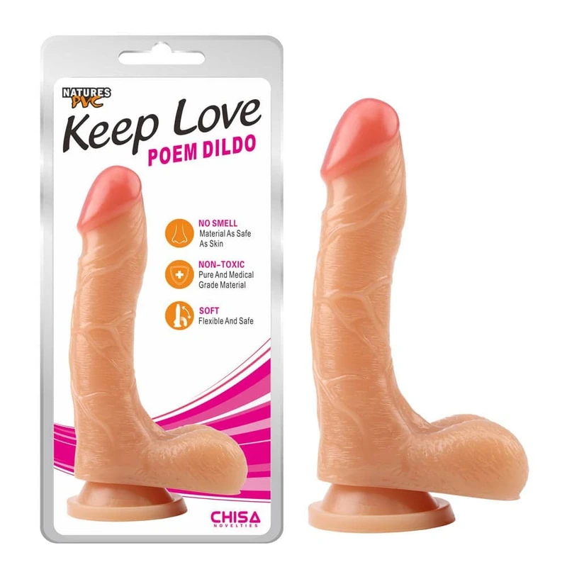 Realističan dildo sa testisima i vakuumskim postoljem - Chisa Novelties 20cm