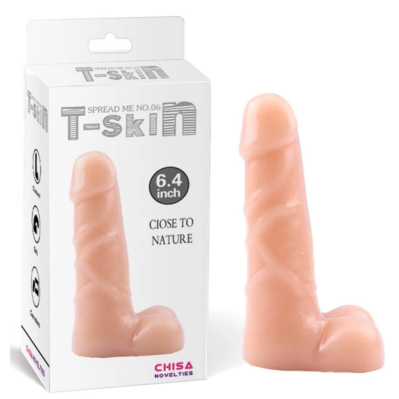 Realistički dildo sa testisima i vakuumskim postoljem 16,5 cm - Outlet