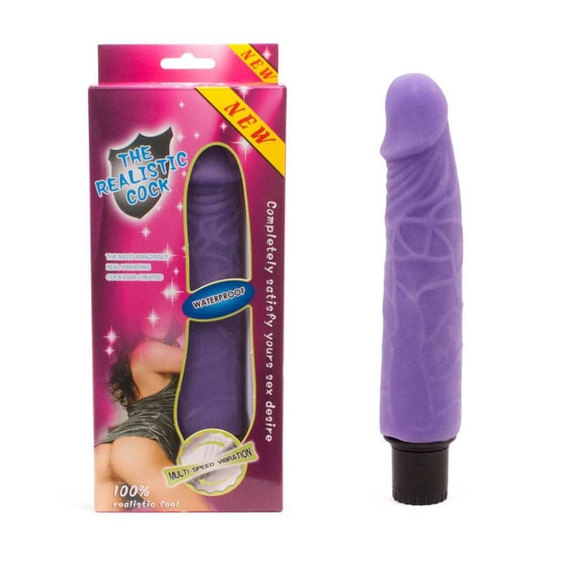 Realistični dildo ljubičasti 21cm vodootporni Debra